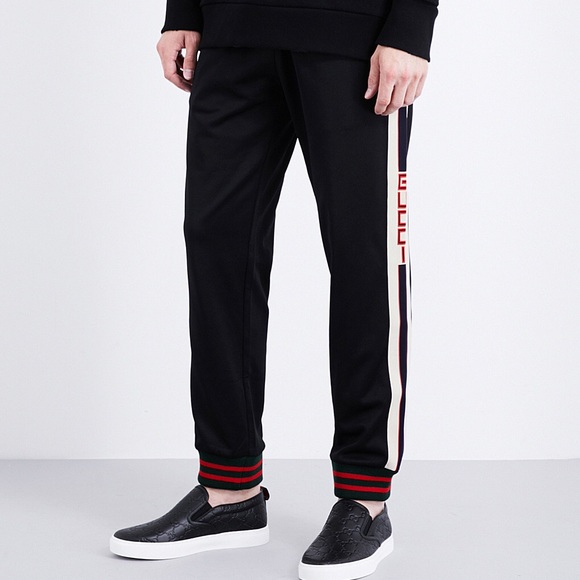 gucci technical track pants