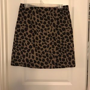 Ann Taylor Leopard print mini skirt