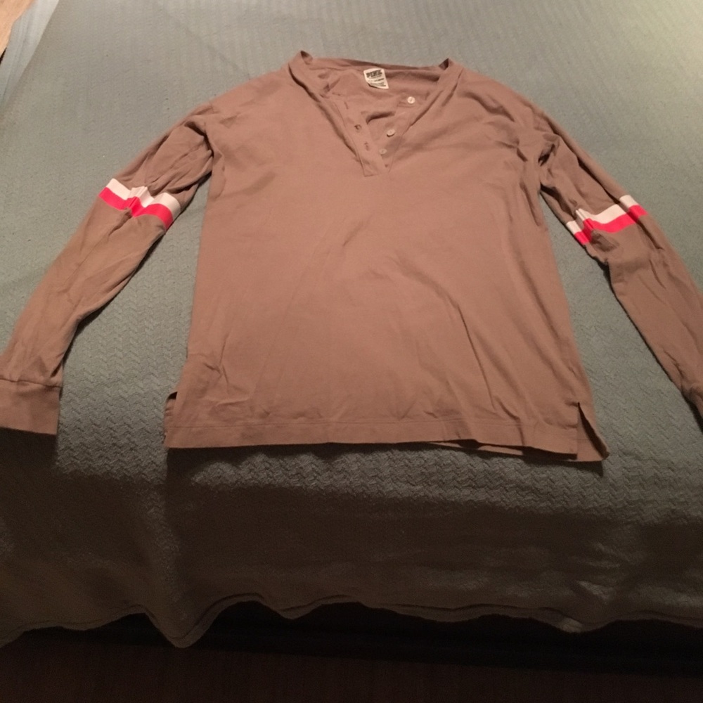 PINK VS  LONG SLEEVE SHIRT. Worn twice. Like new!