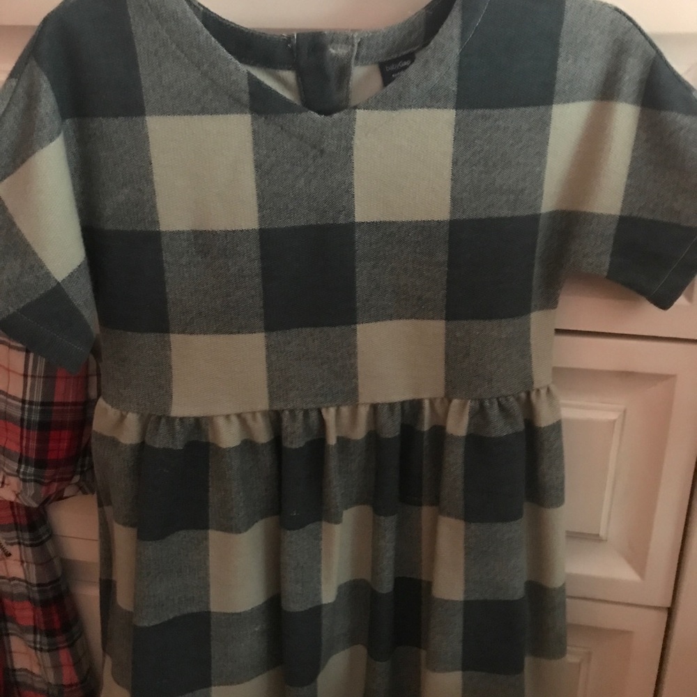Girls GAP plaid green toddler dress