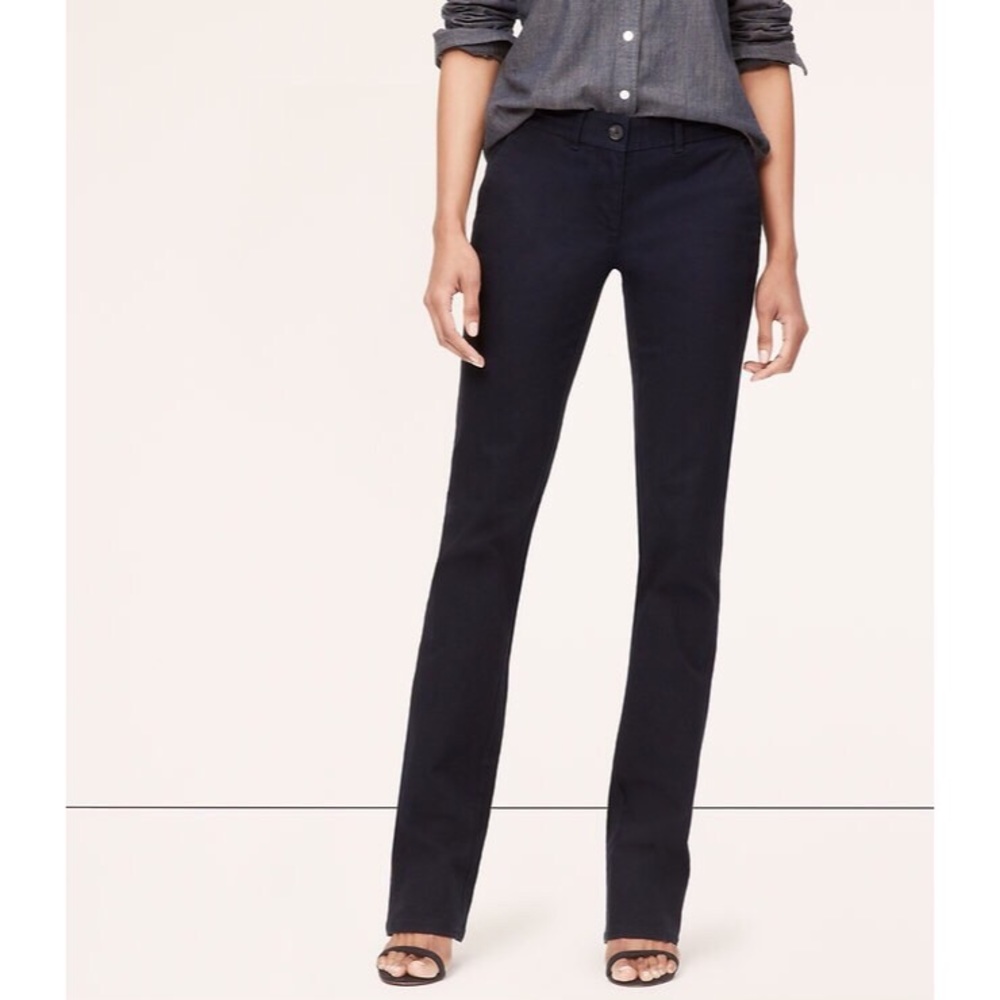 Ann Taylor Loft Julie Black Chino Pants