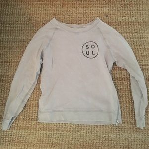 SoulCycle Light Purple Side Zip Sweatshirt