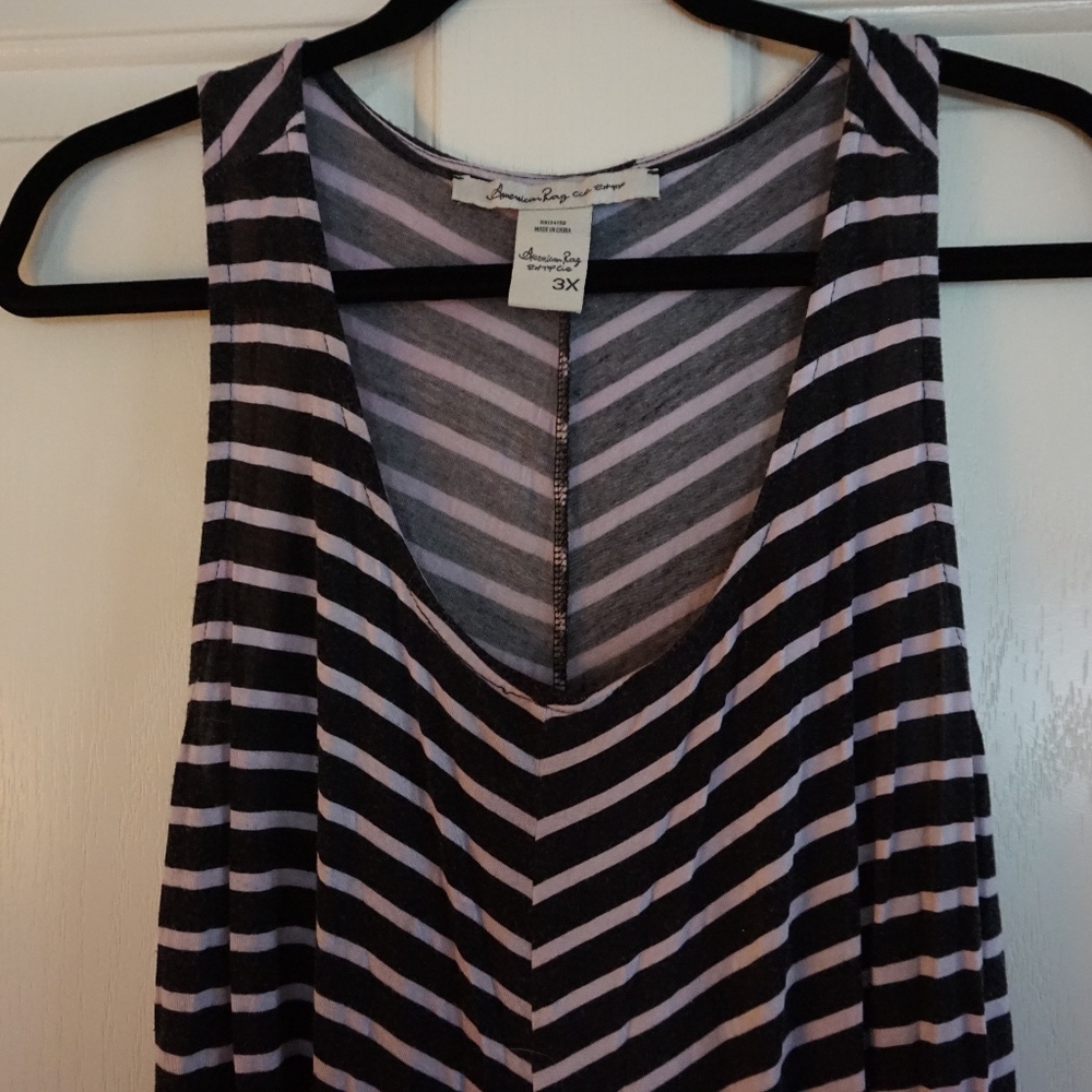 SALE!!!!! Blue and White V-Pattern Maxi Dress