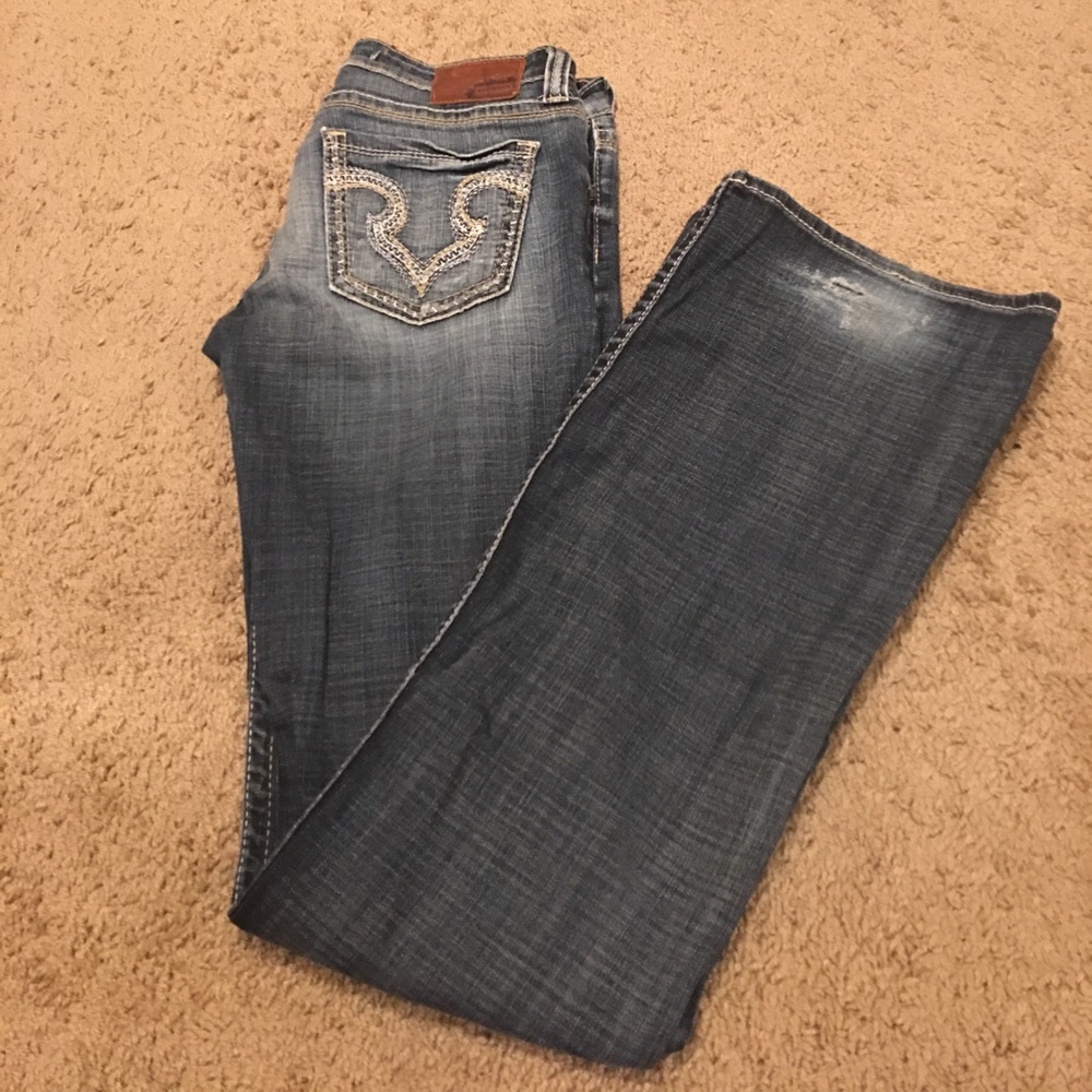 Big Star Ultra Low Rise double extra long denim