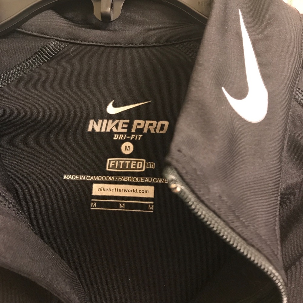 Nike Pro Half Zip Black - Picture 2 of 5