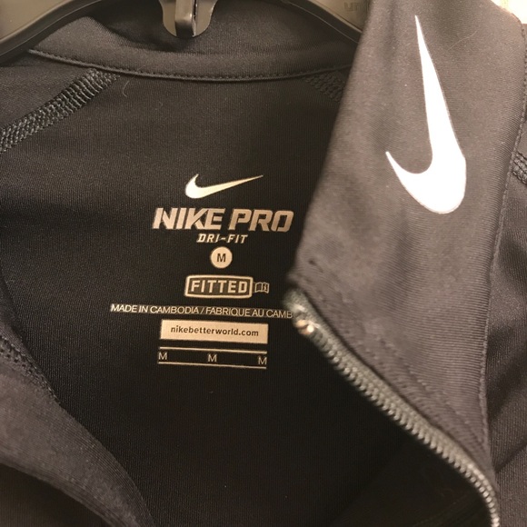 Nike Pro Half Zip Black - Picture 2 of 5