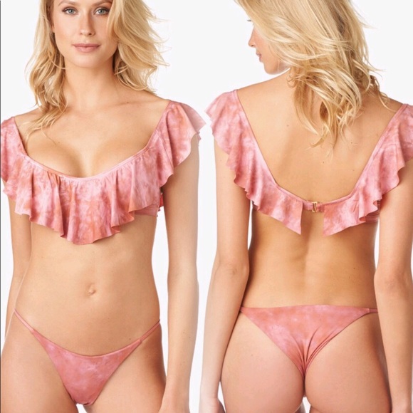Paradise Skimpy Bikini Bottom in Pink Tie Dye - Picture 1 of 1