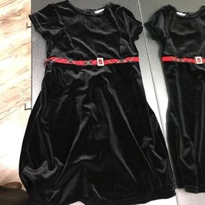 Black velvet Christmas dress