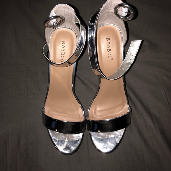 BAMBOO 9” platforms, SILVER - Picture 1 of 5
