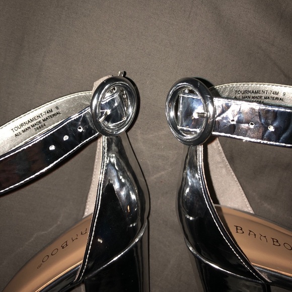 BAMBOO 9” platforms, SILVER - Picture 4 of 5