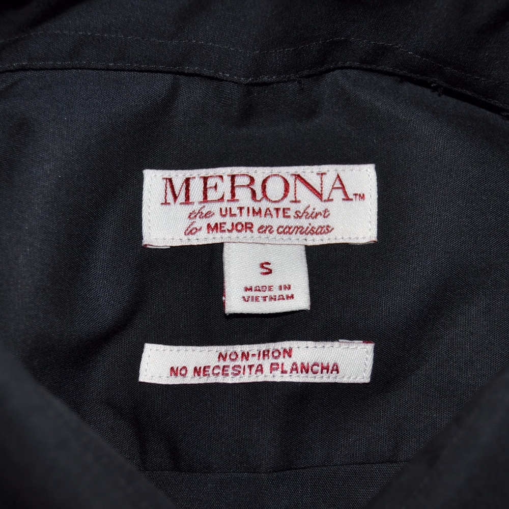 NEW Men's Black Non-Iron Long Sleeve Dress Shirt - Picture 6 of 7