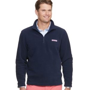 Vineyard Vine's Navy Fleece Quarter Zip (Medium)