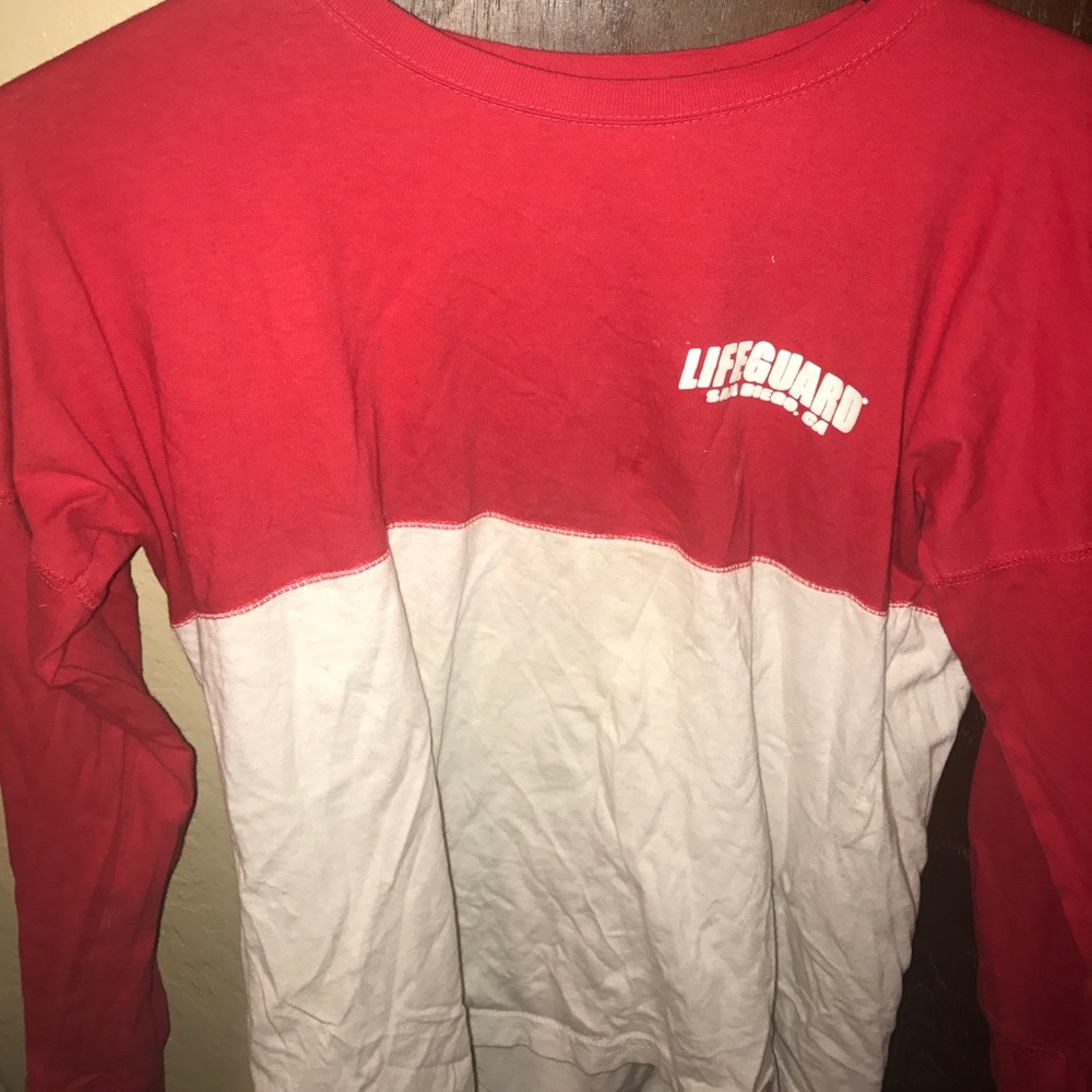 Long sleeved life guard tee shirt