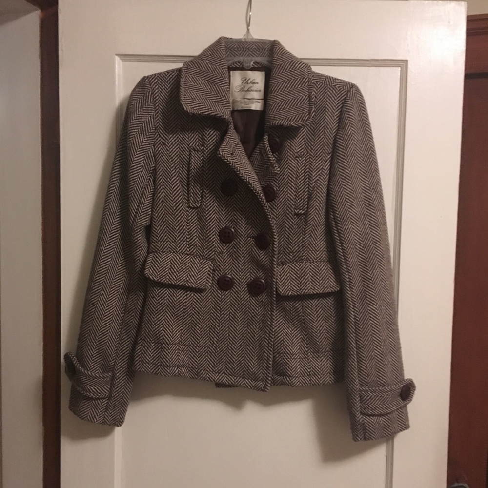 Brown peacoat