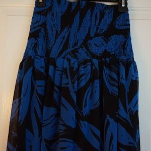 STRAPLESS Lane Bryant Maxi Blue and Black Dress