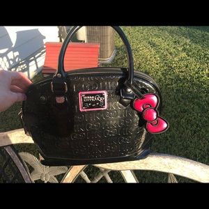 Hello Kitty embossed patent leather Black bag