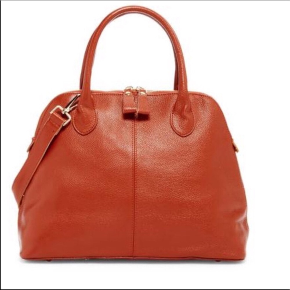 Brown leather bag