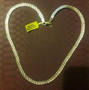 Stunning platinum over solid sterling silver chain