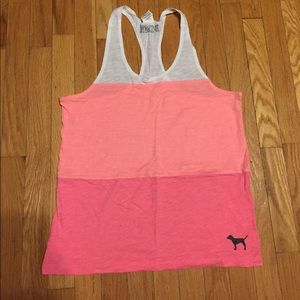 NWOT PINK color block tank