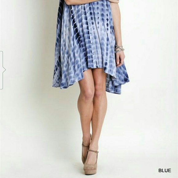 Umgee Button Up Tie Dye Tunic Tank Top - Picture 2 of 4