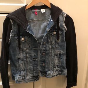 Hooded denim jacket