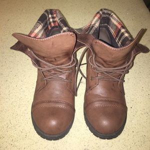 Fold down ankle boots