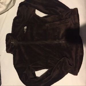 North face furry zip up jacket