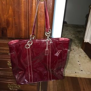 Coach maroon leather purse