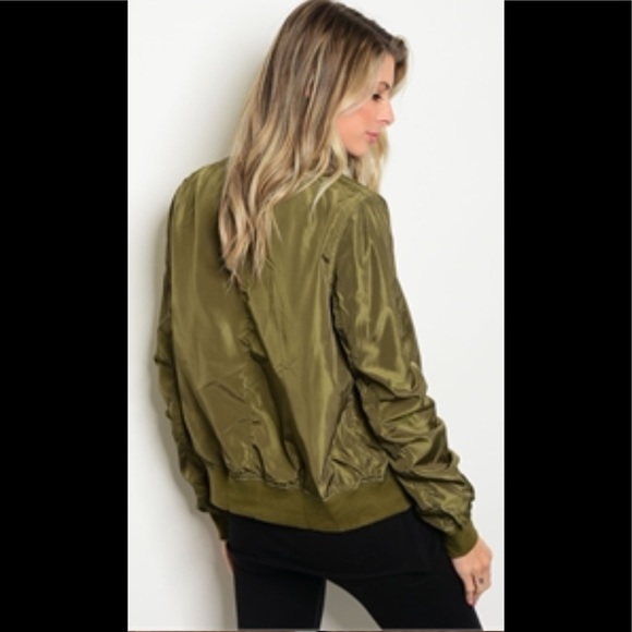 Long sleeve oversized bomber jacket - Picture 3 of 3