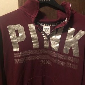Victoria's secret pink longsleeve maroon sweater