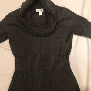 Loft gray tunic dress