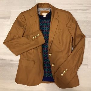 Camel J. Crew schoolboy blazer size 00