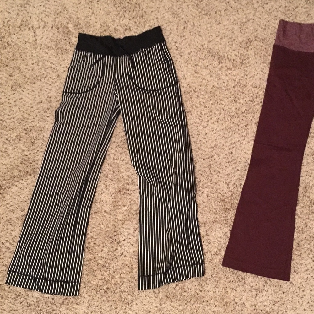 Lululemon size 4 striped drawstring pant