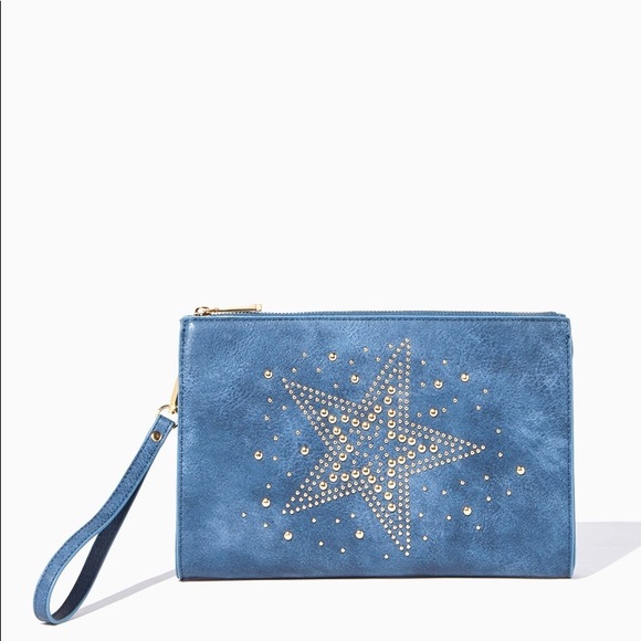 Blue Studded Stars Wristlet - Picture 1 of 4
