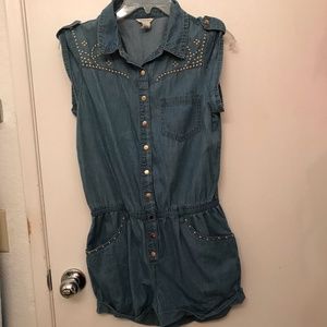 Forever 21 Jean Romper Small