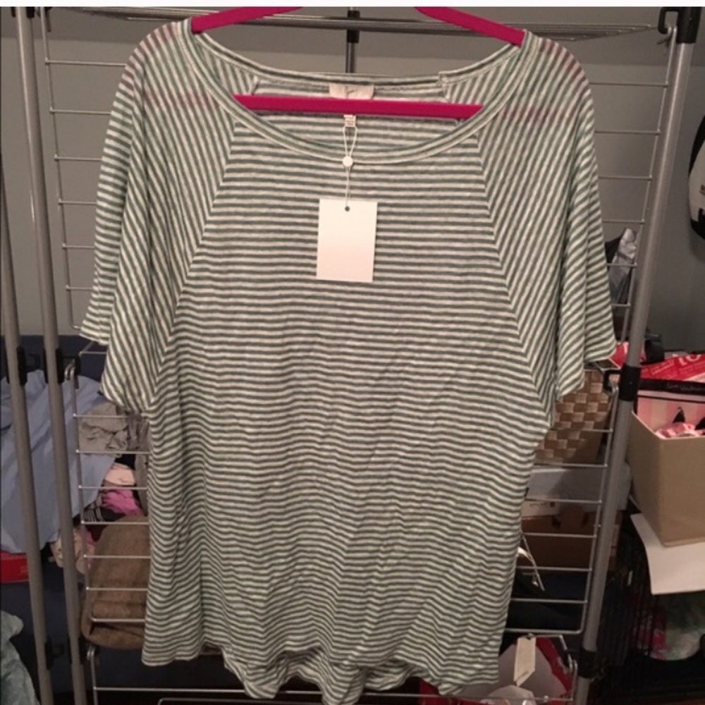 Joie linen striped top size S