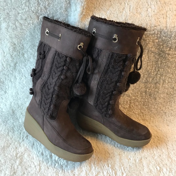 Juicy Couture Shoes - SOLD Juicy Couture SnowBunny Knit Boot Chocolate