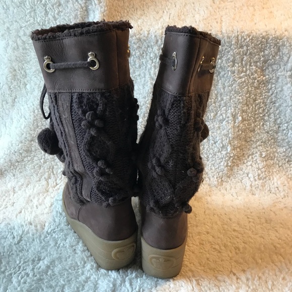 SOLD Juicy Couture SnowBunny Knit Boot Chocolate - Picture 4 of 8