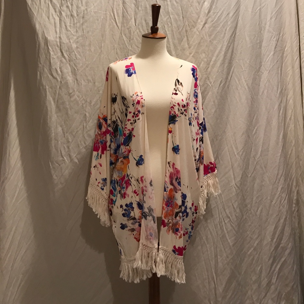 Wildflowers Watercolor Kimono