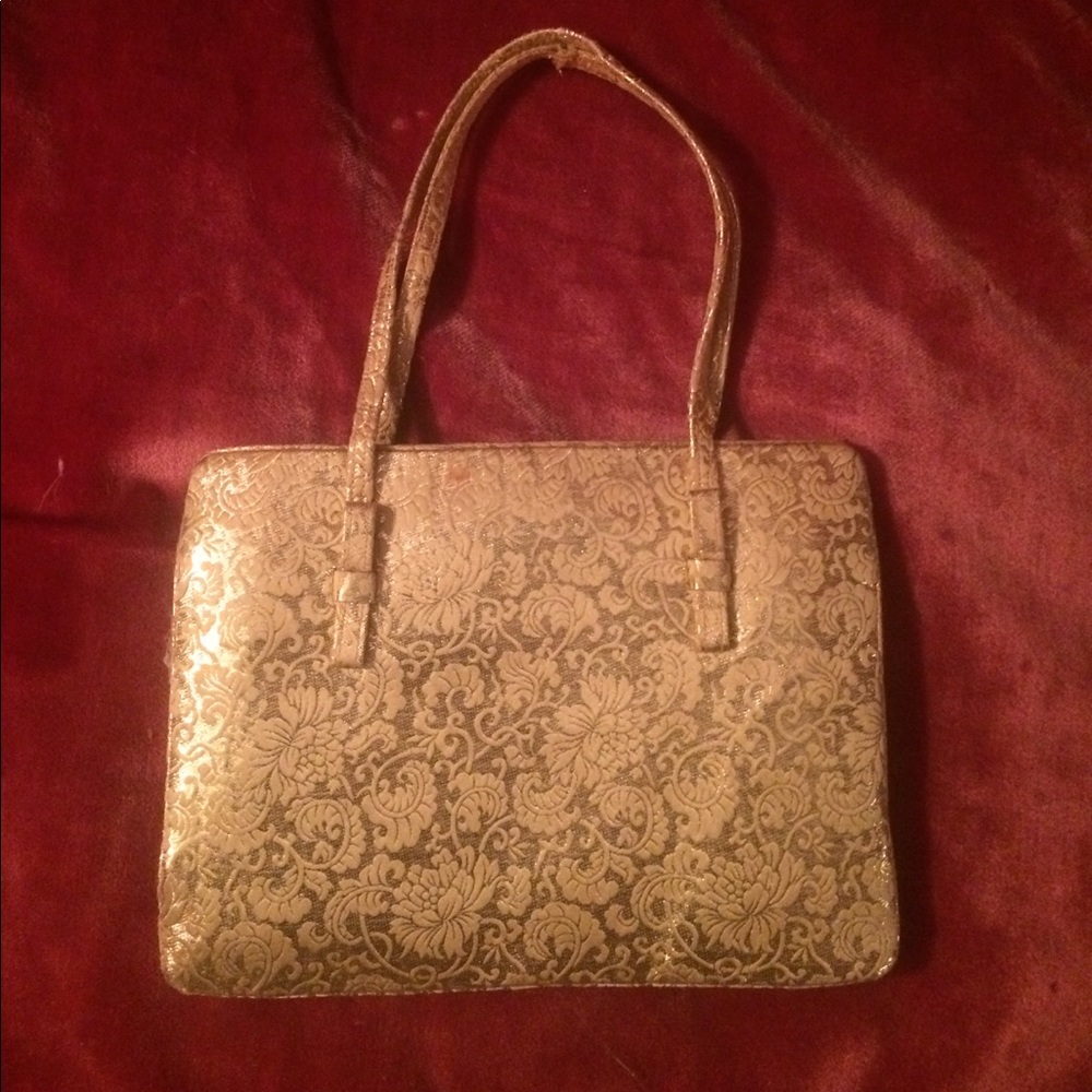 1950s Vintage gold mini purse