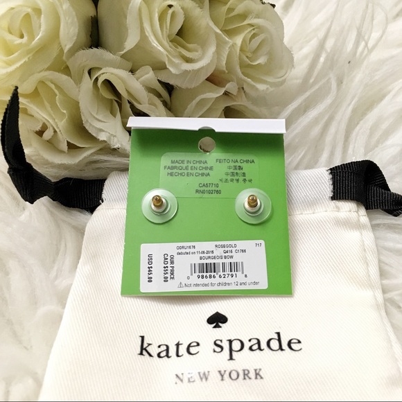 ♠️Sold♠️ Kate Spade New York Bow stud earrings - Picture 2 of 2