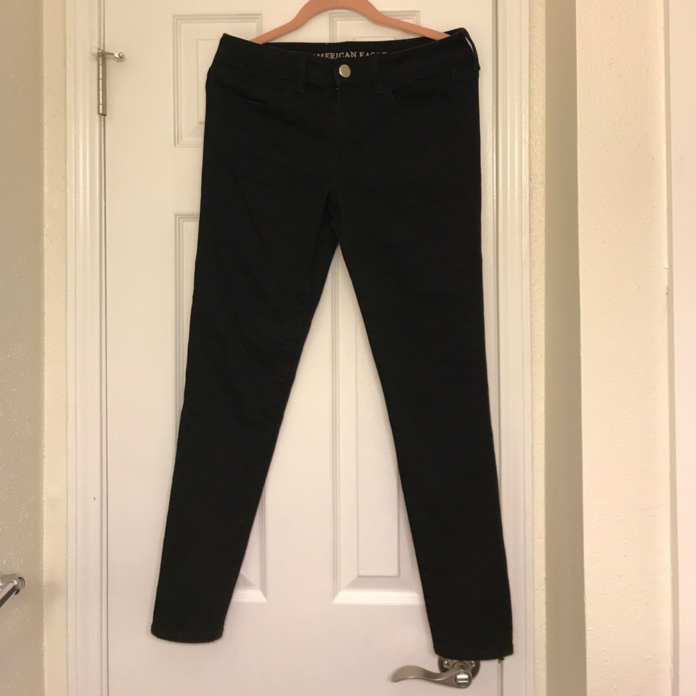 American eagle super super stretch black jegging