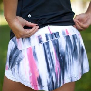 Lululemon Run Skirt Mirage  Indigo White Size 2