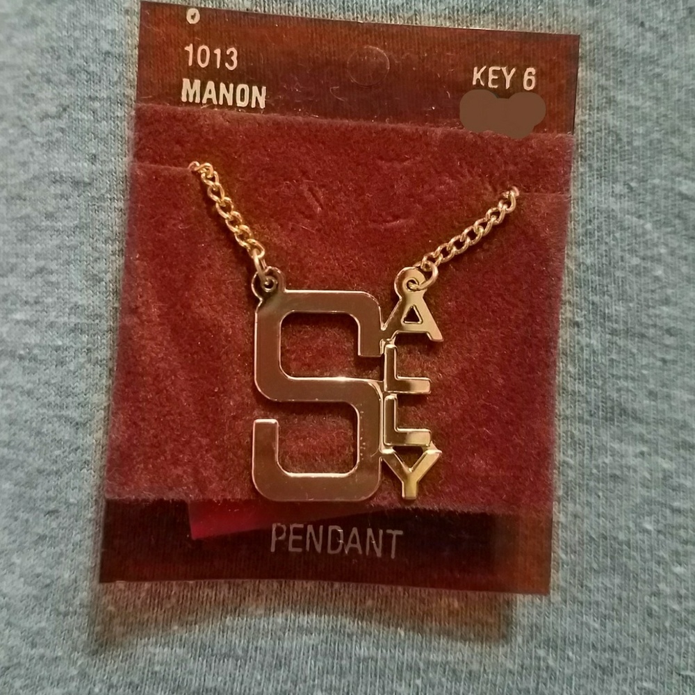 SALLY name pendant, vintage