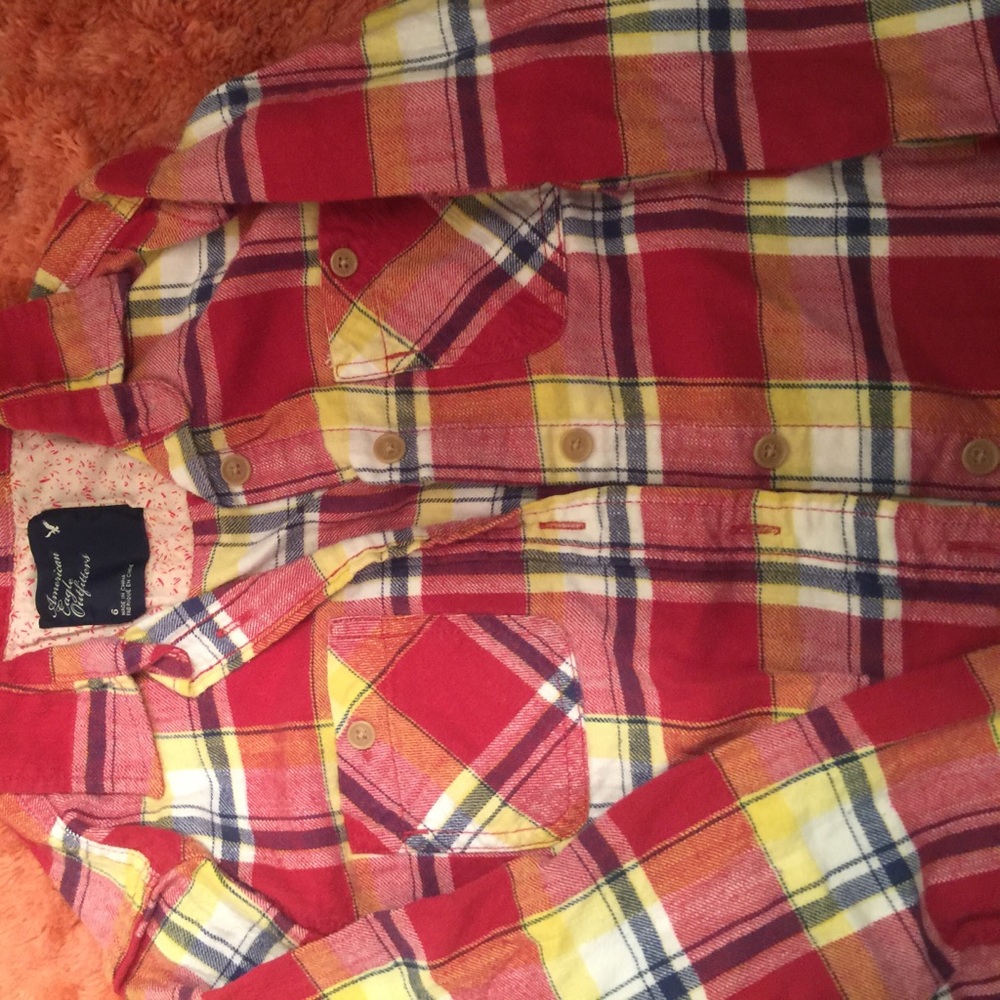 Button down plaid shirt