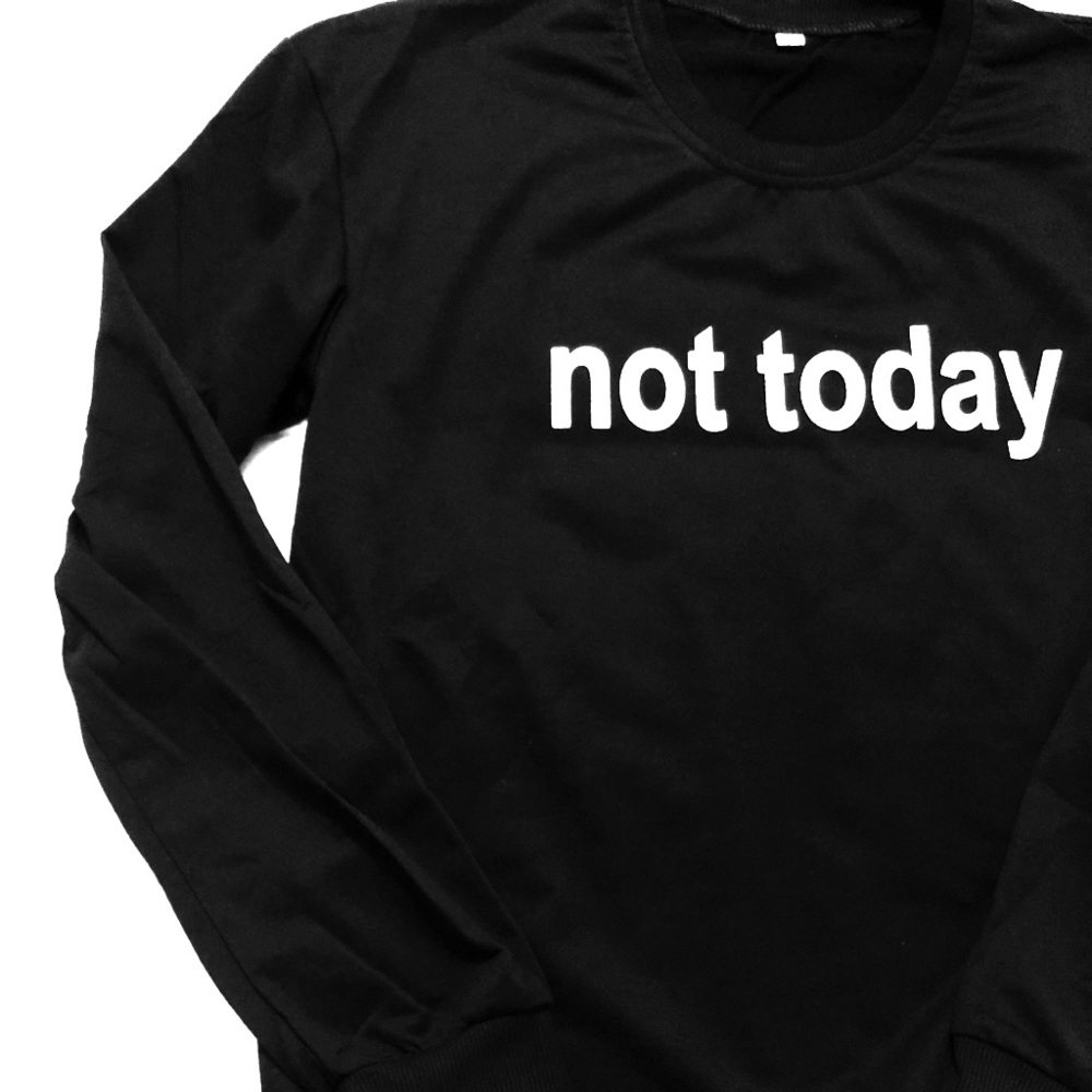 Slogan Print Casual Sweater 