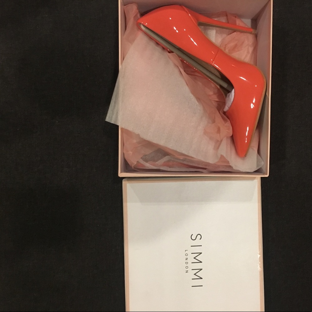 Simone Coral Patent Stiletto Court Heel