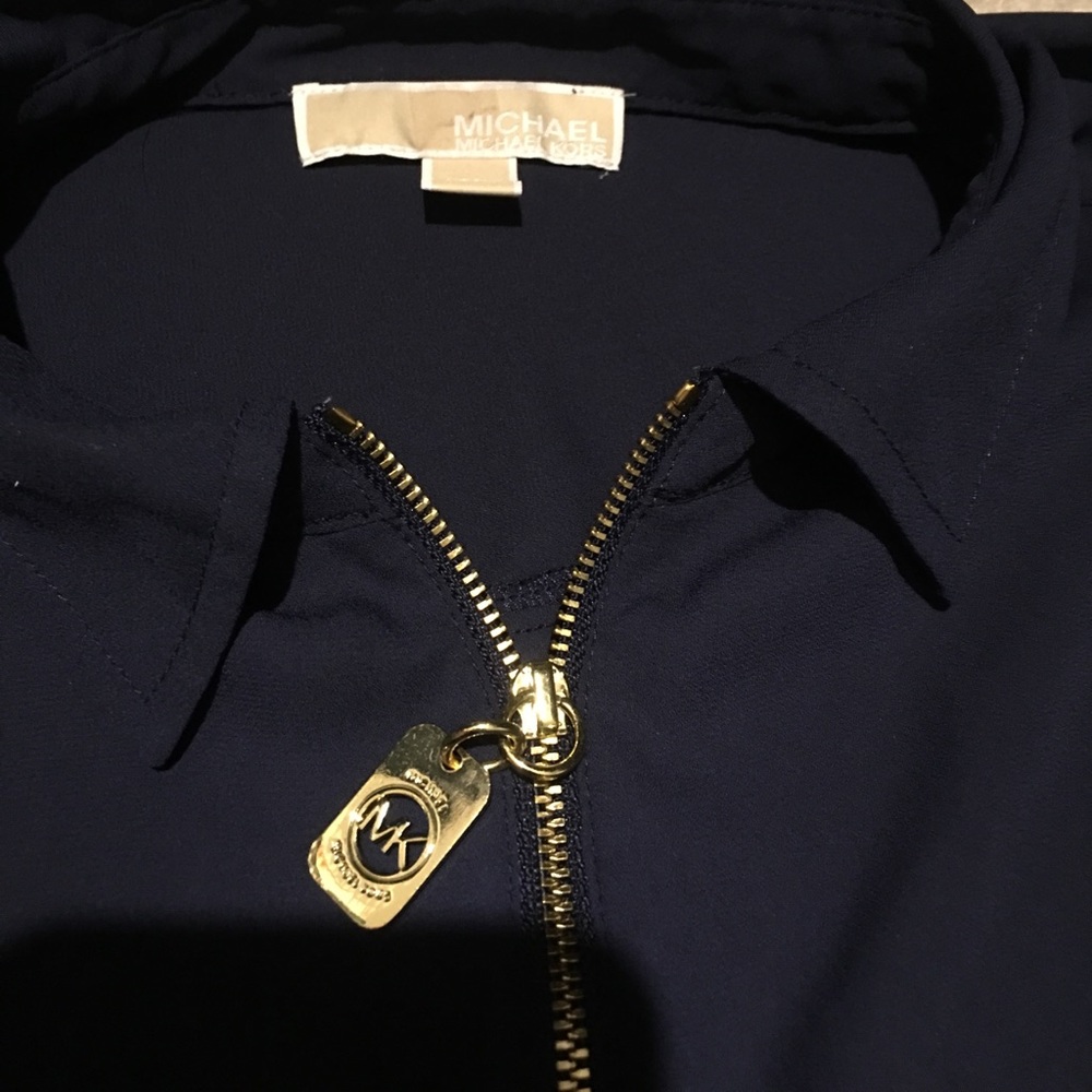Micheal Kors navy blue blouse