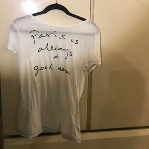 White striped t shirt