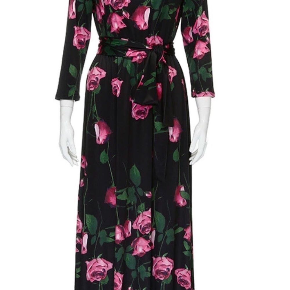 ❤️NEW💕floral print long sleeve maxi dress black - Picture 3 of 7